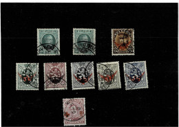 BELGIO ,9 Pezzi Usati ,qualita Splendida - 1929-1937 Heraldischer Löwe