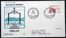 Greenland 1983 Arrival Of Herrnhut Missionaries MiNr.146 FDC ( Lot Ks) - FDC