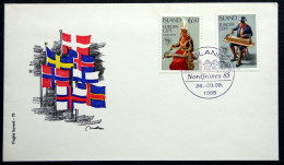 Iceland 1985 NORDFRIMEX 26.-29.09  MiNr.632-33   (parti 5626) - Storia Postale