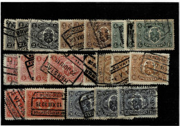 BELGIO ,"Pacchi Postali"(Ferrovie) ,"Stemma" ,2 Serie Complete+spezzature ,22 Pezzi Usati ,qualita Buona - Usados