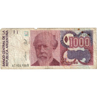 Billet, Argentine, 1000 Australes, Undated (1990), KM:329d, B - Argentine