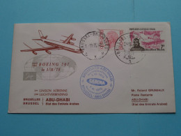 SABENA - BOEING 707 >>> Roland GRUMIAUX Etat Des EMIRATS ARABES > 1975 ABU DHABI UAE ( Voir / See Photo ) ! - Abu Dhabi