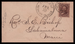 Hawaii 1875: Brief  | Persönlichkeiten, König, Kalakaua | Honolulu, Maui - Hawai