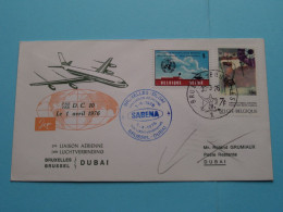 SABENA - DC-10 Bruxelles > Dubai >>> Roland GRUMIAUX > 1976 DUBAI ( Voir / See Photo ) ! - Dubai