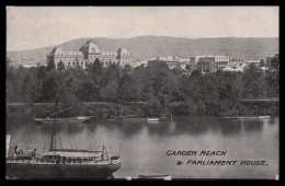 Australien 1910: Ansichtskarte  | Parlament, Fluss, Schiff | Roma, Edingburgh - Autres & Non Classés