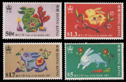 Hongkong 1987 - Mi-Nr. 499-502 ** - MNH - Jahr Des Hasen - Nuevos