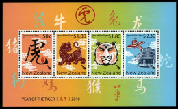 Neuseeland 2010 - Mi-Nr. Block 252 ** - MNH - Jahr Des Tigers - Ungebraucht