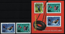 Neuseeland 2003 - Mi-Nr. 2115-2116 & Block 155 ** - MNH - Kinder - Gesundheit - Ungebraucht