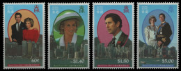 Hongkong 1989 - Mi-Nr. 577-580 ** - MNH - Charles & Diana - Ongebruikt