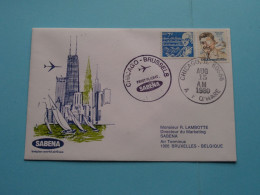 SABENA - CHICAGO > Brussels >> R. LAMBOTTE Bruxelles > 1980 Chicago USA ( Voir / See Photo ) ! - 1971-1980