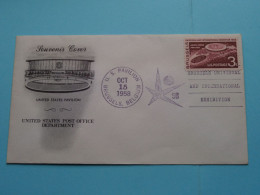 EXPO '58 > Souvenir Cover United States Pavilion > 1958 BRUSSEL ( Voir / Zie SCANS ) Envelope ! - 1951-1960