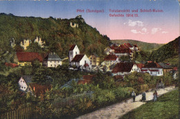 CPA ALLEMANDE - M - HAUT RHIN - FERRETTE - PFIRT - SUNDGAU - TOTALANSICHT UND SCHLOSS RUINE - GEFECHTE 1914/15 - Ferrette