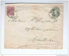 Enveloppe + TP 46 Variété Perforation Décalée ANVERS 1885 Vers AMSTERDAM - TARIF PREFERENTIEL NL à 20 C  --  B4/610 - Enveloppes