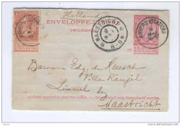 Enveloppe-Lettre Type TP No 46 En MIXTE TP Fine Barbe ANVERS 1900 Vers LIMMEL MAASTRICHT - TARIF PREFER. NL  --  B4/599 - Sobres-cartas