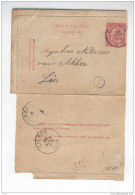 Carte-Lettre Type TP No 46 Simple Cercle BOUWEL 1889 Vers Notaire à LIERRE  --  B4/588 - Kartenbriefe
