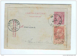 Carte-Lettre Type TP No 46 En MIXTE Avec Fine Barbe ANVERS 1894 Vers AMSTERDAM - TARIF PREFERENTIEL NL  20 C  --  B4/595 - Postbladen