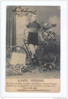 MOLENBEEK ST JEAN - Carte Champion Cycliste Karel Verbist , Décédé 1909 Au Vélodrome Du Karreveld  -- B3/811 - Molenbeek-St-Jean - St-Jans-Molenbeek