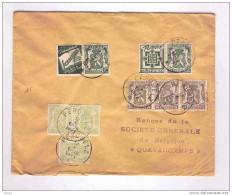 Lettre Timbres Divers , Dont  2 PUBS 35 C Sceau De L'Etat , PERUWELZ 1941 --  B1/500 - Autres & Non Classés