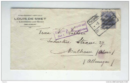 Lettre TP Germania Etapes  1915 Vers MULHOUSE - Censure Dito - Entete Horticulture De Smet à LEDEBERG   --  B1/124 - OC26/37 Territoire Des Etapes
