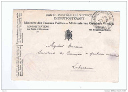 Carte De Service En FRANCHISE Ponts Et Chaussées De TERMONDE - Cachet ST GILLID DENDERMONDE 1927  --  B1/435 - Portofreiheit