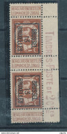 241/28 -- PREOS Paire Lion 2 C BRUXELLES 13 - TB Bord De Feuille Avec Inscriptions - Sobreimpresos 1912-14 (Leones)