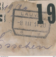 877/27 -- WESTVLAANDEREN - Lettre De Voiture Chemins De Fer De L' Etat - Cachet De Gare LAUWE 1920 - Autres & Non Classés