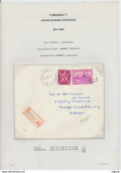 26/439 - Lettre Recommandée TP Exportation Et Lion V TURNHOUT 1950 Vers ANTWERPEN - TARIF 5 F 75 - 1948 Exportación