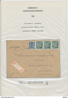 26/438 - Lettre Recommandée TP Exportation TURNHOUT 1950 Vers ANTWERPEN - TARIF 5 F 75 - 1948 Export