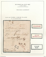 YY233 - RARE DOUBLE DEBOURSE - Lettre Précurseur DOORNIK 1824 Vers BRAINE L'ALLEUD - D 94 B HAL Et D 94 B BRUXELLES - 1815-1830 (Période Hollandaise)