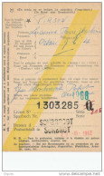 CANTONS DE L' EST - Carte De Caisse D'Epargne Postale/Postspaarkaskaart SOURBRODT 1962  --  UU965 - Folletos De La Oficina De Correos