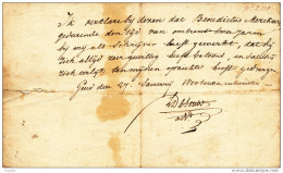 Benedictus ( Benoit) MERCKAERT - Attest 1827 Voor 2 Jaar Werk Als Schrijver Bij Advokaat In GENT  -- C2/474 - Manuscrits