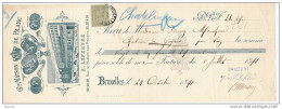 BELGIQUE Reçu TP 47 -  Illustré Médailles EXPOS BRUXELLES 1880 Et ANVERS 1885 - Maison De Blanc  Lefebvre  --  2950 - Other & Unclassified