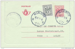 Carte-Lettre Lion Héraldique + TP Dito NINOVE 1979 Vers AALST  -- C0/979 - Cartes-lettres