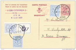 Entier Postal  Lion Héraldique + TP Dito Cachet Militaire POST14 / 4090 En 1977 -- C0/971 - Tarjetas 1951-..