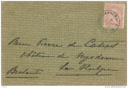 Archive Du Grand Aviateur Pierre De Caters - Lettre BERCHEM Anvers 1909 Vers Chateau De Nysdam à LA HULPE   --  C1476 - Brieven En Documenten