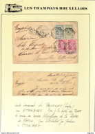 DDW/846 -- LES TRAMWAYS BRUXELLOIS - Entier Postal + TP Fine Barbe En EXPRES BXL Porte De Namur 19 - Transporté Par TRAM - Postcards 1871-1909