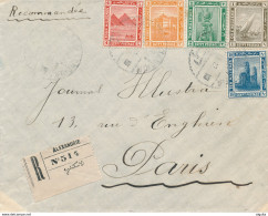 772/30 -- EGYPT DeLaRue '14 REGISTERED - Cover Franked 20 Mills ALEX 1914 To PARIS - Registration Label - 1915-1921 Protettorato Britannico