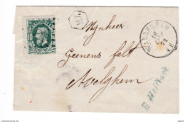 786/29 -- Etui De Lettre TP 30 WAEREGHEM 1872 Vers AVELGHEM - Boite Locale De Quartier MZ - Correo Rural