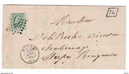 787/29 -- Lettre Avec Contenu TP 30 Points 393 WAVRE 1870 Vers STREPY - Boite Locale De Quartier IU - Correo Rural