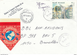 732/28 - Vignette POSTEXPRESS S / Enveloppe Avec Timbre-Poste 16 F ELLEZELLES 1995 - Combinaison Originale - Covers & Documents
