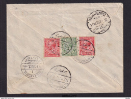 158/31 - EGYPT FOREIGN INTEREST - Envelope UK Stamps British Post Office SMYRNA 1920 To DAMANHUR Cancelling Stamps - 1915-1921 British Protectorate