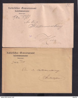 DDZ 849 - 14/18 HAFENAMT - 2 X Enveloppe Entete Hafen Komm. - Verso Cachet HAFENKOMMANDANTUR ANTWERPEN - Deutsche Armee