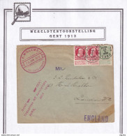 DDZ 694 - BELGIUM International Exhibition GAND 1913 - Enveloppe TP 74 Et 83 GENT 1912 Vers LONDON - Cachet Expo 1913 - Other & Unclassified