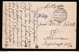 DDY 946 - 14/18 EISENBAHN - Carte-Vue En Feldpost NAMUR 1915 -  Cachet Bahnhof RONET B. Namur - Duits Leger