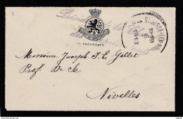 DDX 568 - Enveloppe De Deuil En FRANCHISE - ST JOSSE TEN NOODE 1913 - Entete Et Griffe Présidence De La Chambre - Portofreiheit