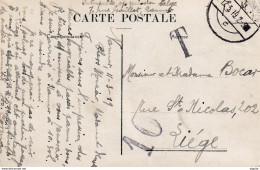 DDX 567 - Carte-Vue NAMUR ( Cachet Allemand Gratté) 1919 Vers LIEGE - Franchise Militaire Refusée , Taxée 10 (centimes). - Brieven En Documenten