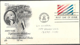 USA 1982 FDC 200th Anniversary Diplomatic Relations USA Netherlands 20C [ILT1911] - Lettres & Documents