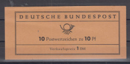 Bund Heuss Markenheftchen MiNo. MH 7Bb ** (links Geöffnet) - 1951-1970