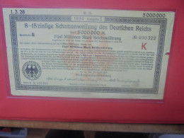 WEIMAR 5 MILLION 1923 Circuler (B.31) - 5 Millionen Mark