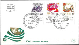 Israel 1969 FDC Jewish New Year Festivals The Flood Noah [ILT1916] - Judaika, Judentum